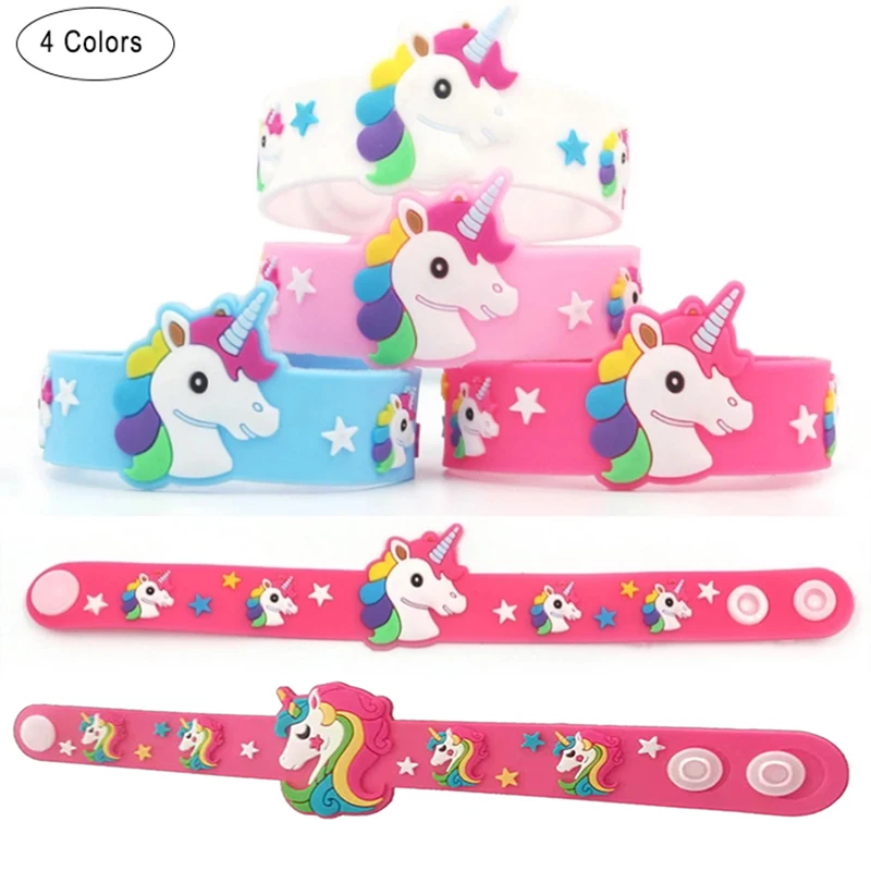 2019 новый браслет с единорогом детский ПВХ для девочек и мальчиков браслеты