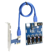 PCI-E 1 to 4 PCI Express 1X Slots Riser Card Mini ITX to External 4 PCI-e Slot Adapter PCIe Port Multiplier Card dropshipping