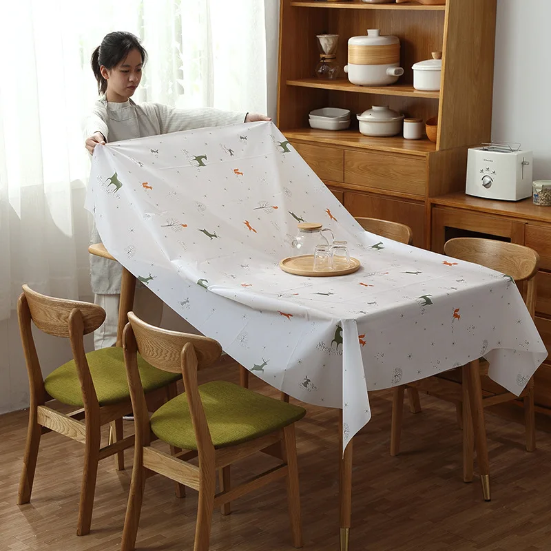 2 шт. водостойкая скатерть с животным узором Высококачественная маслостойкая