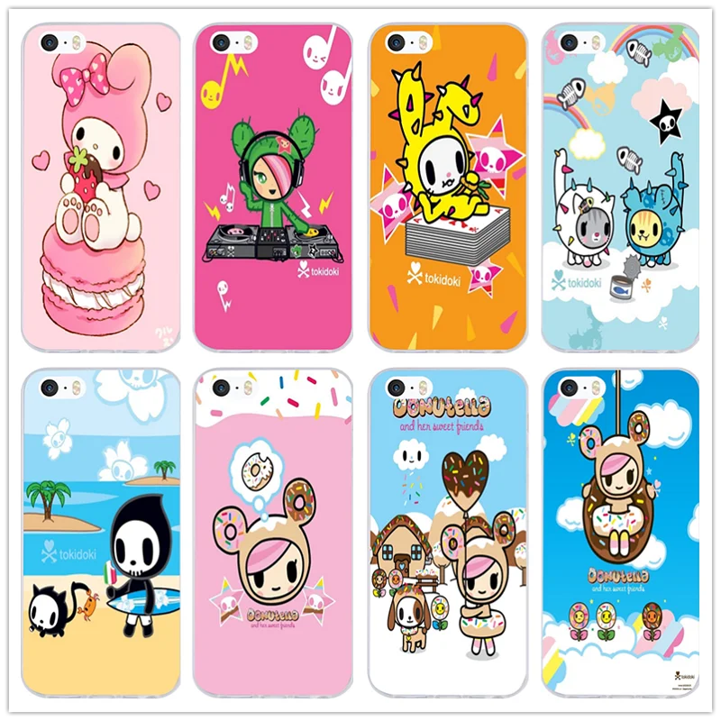 Прозрачные мягкие чехлы из ТПУ для iPhone 8 7 6 6S Plus X 5 5S SE 5C 4 4S Fundas Pink Tokidoki Unicorno