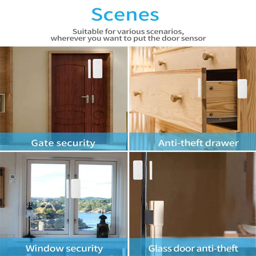 

Smart WiFi Safe Door Window Sensor Alarm Automation Security Lock Detector Work with eWelink APP Smart Home