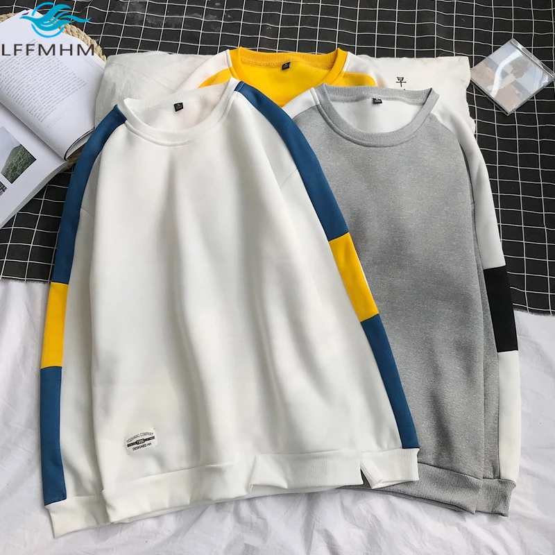 

Winter Newest Coat Pullover Men's Round Neck Thicken Loose Long-Sleeve Undershirt Fashion Casual Crewneck Sweatshirts