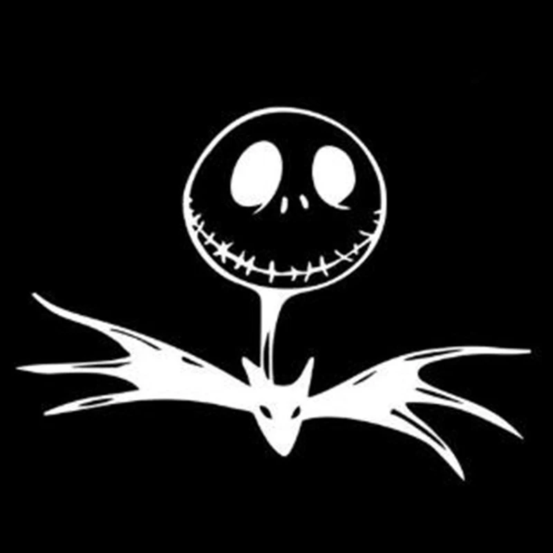 Черная/Серебристая забавная головка черепа Автомобильная наклейка виниловое