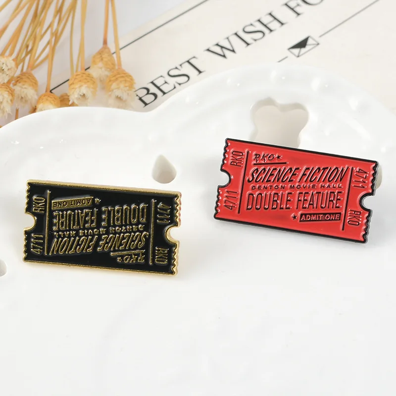 

Rocky Horror Enamel Pins Movie Ticket Badge Brooch Lapel Pin Denim Shirt Collar Science Fiction Punk Jewelry Gifts for Friends
