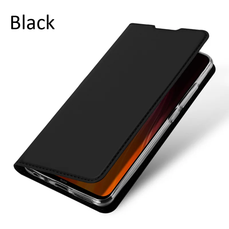 DUX DUCIS чехол для Xiaomi Redmi Note 8 Pro 8T 8A Книга Флип кожаный бумажник чехол - Цвет: Black