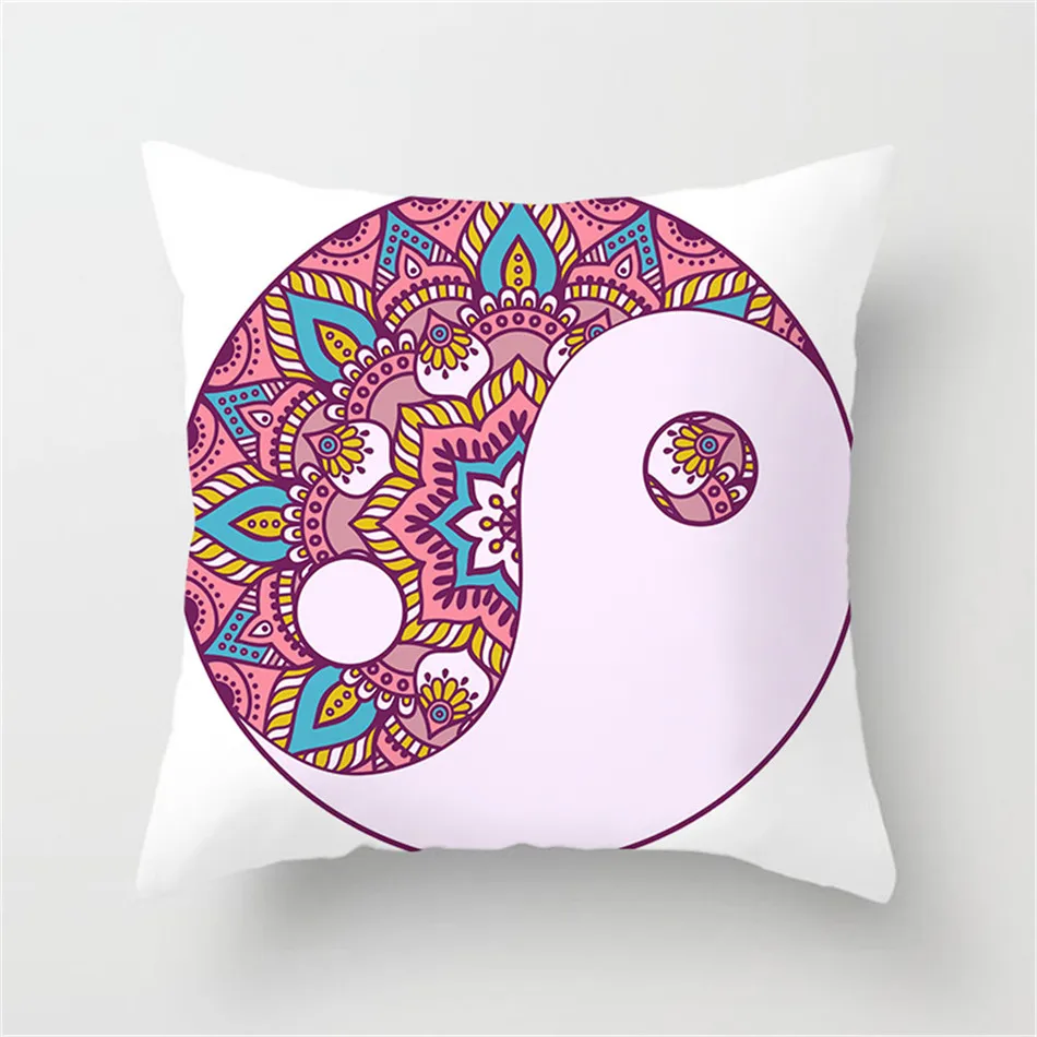 Чехол для подушки Fuwatacchi В Китайском Стиле Инь и Ян чехол в виде Луны пикселя
