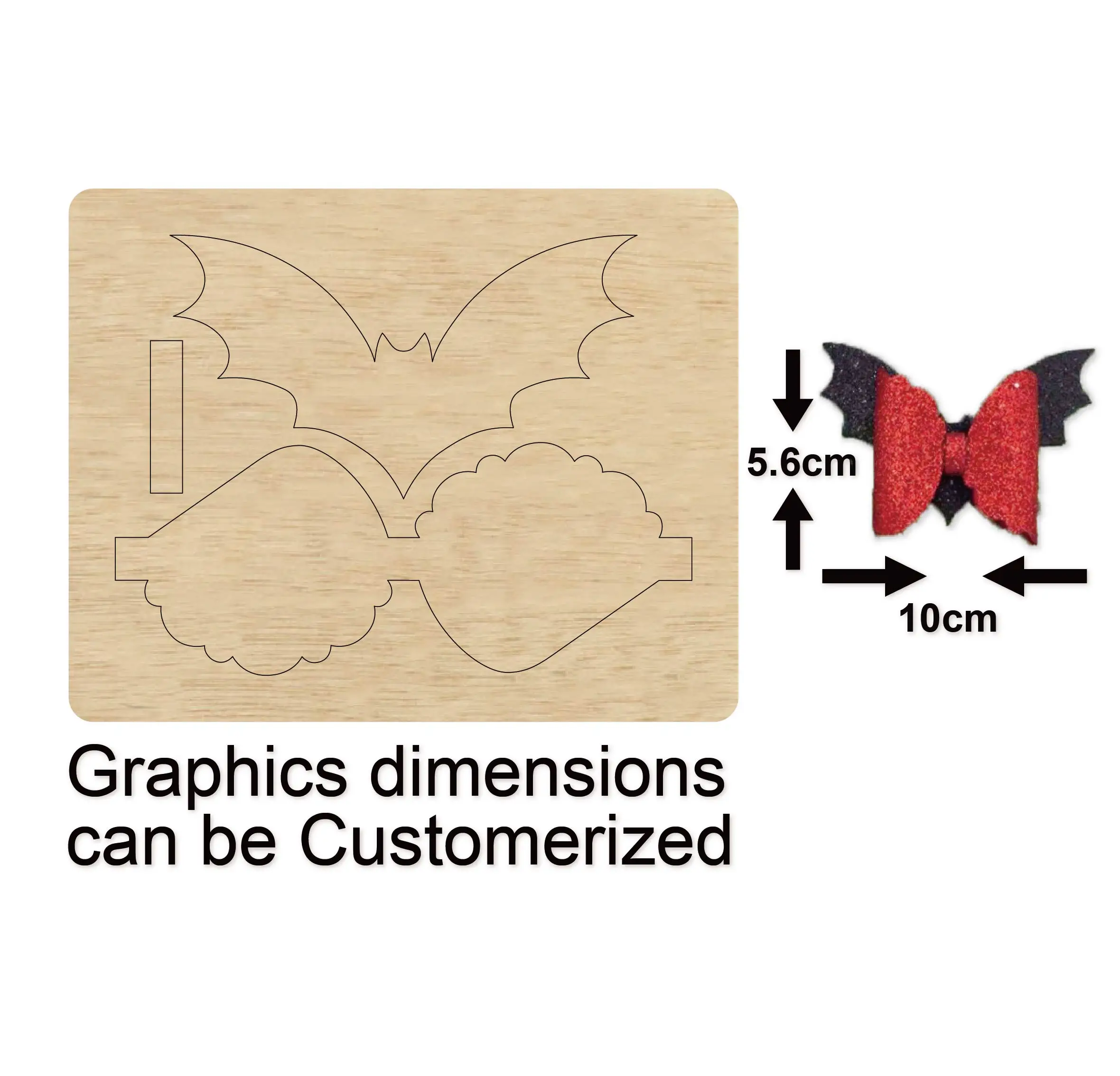 3D летучая мышь лук узел Формы Высечки аксессуары для кожаной бумаги войлока