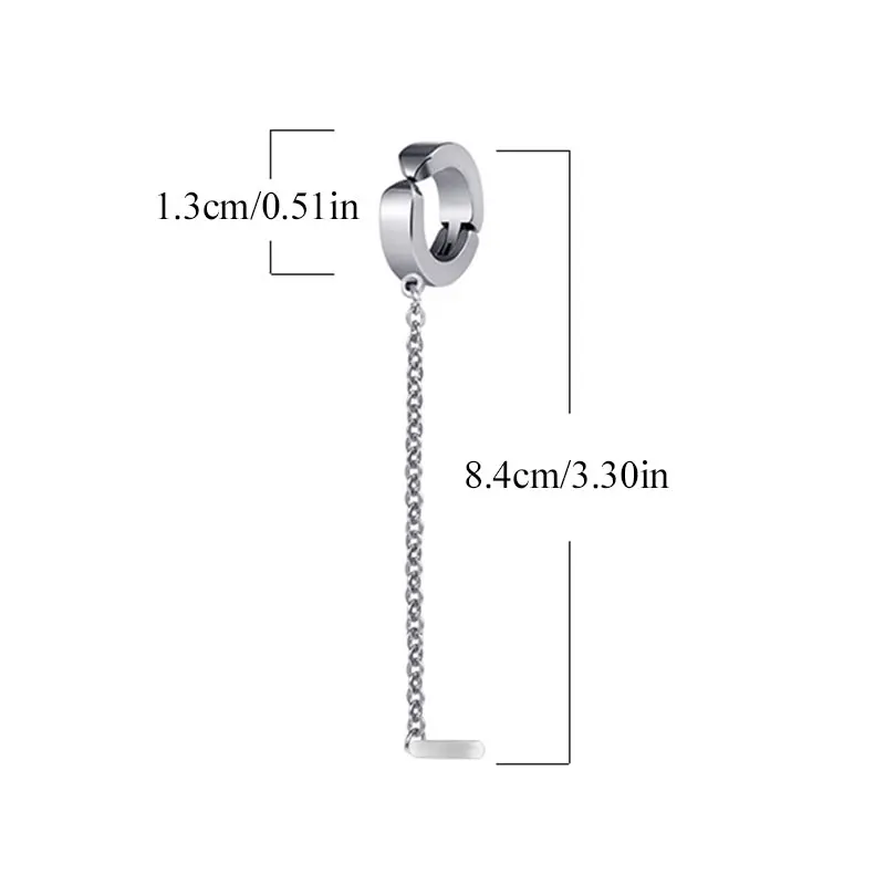 Простые серьги подвески в стиле хип хоп с цепочкой простые уникальные клипсы для