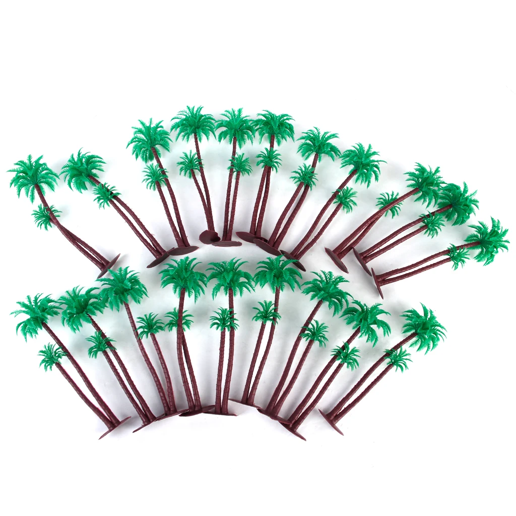 

4x20pcs Model Coconut Trees 1/75 Scale