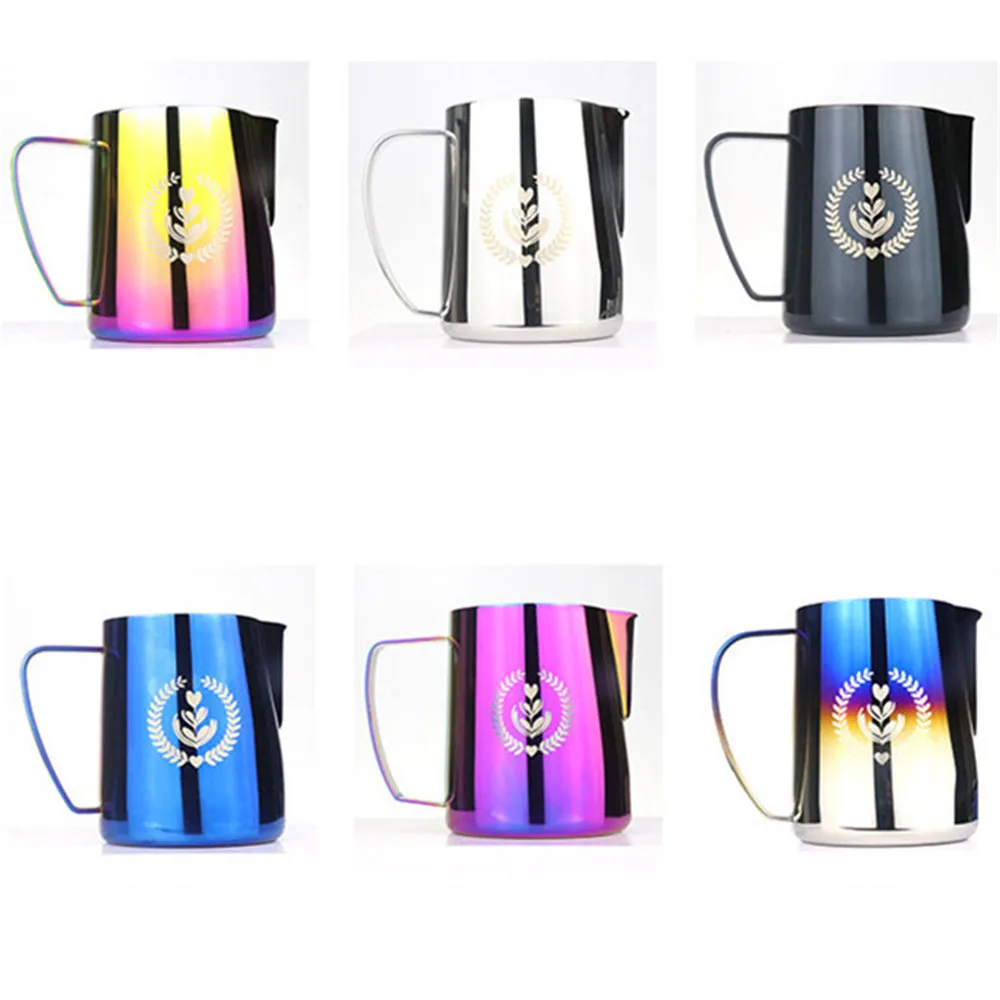 

Espresso Steaming Pitcher 350/600ML Espresso Milk Frothing Pitcher Coffee Milk Frothing Cup Coffee Steaming Pitcher