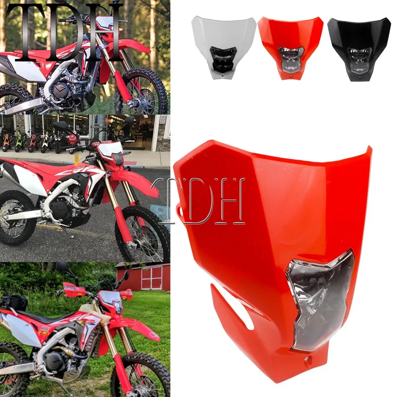 Двойной светильник для мотокросса Hi/Lo Beam E13 передняя лампа маска Honda CRF XR 110F 450F 450R 250