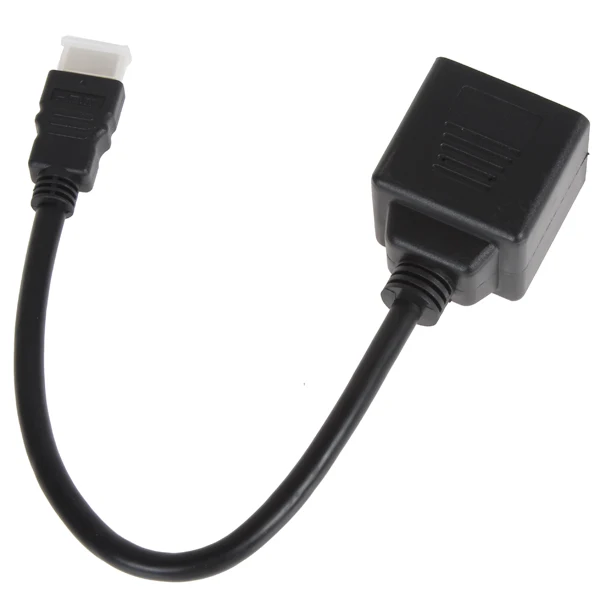 1 Pc Universal Black 0.3M HDMI Cable Splitter Male to 2 Female Audio Video Fit for Wii / HDTV DVD PS3 PSP | Электроника