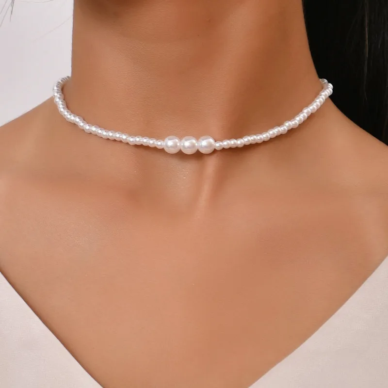 

2021 Jewelry Gifts Women Pearl Short Necklace Clavicle Chain
