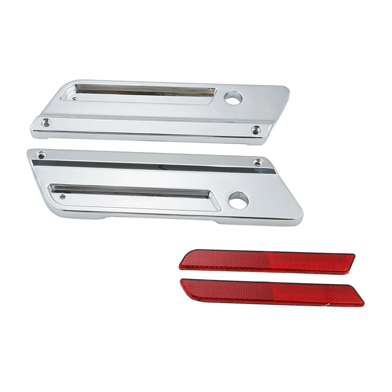 Мотоцикл мото седельная сумка крышки с защелкой отражатель для Harley Touring Street Electra