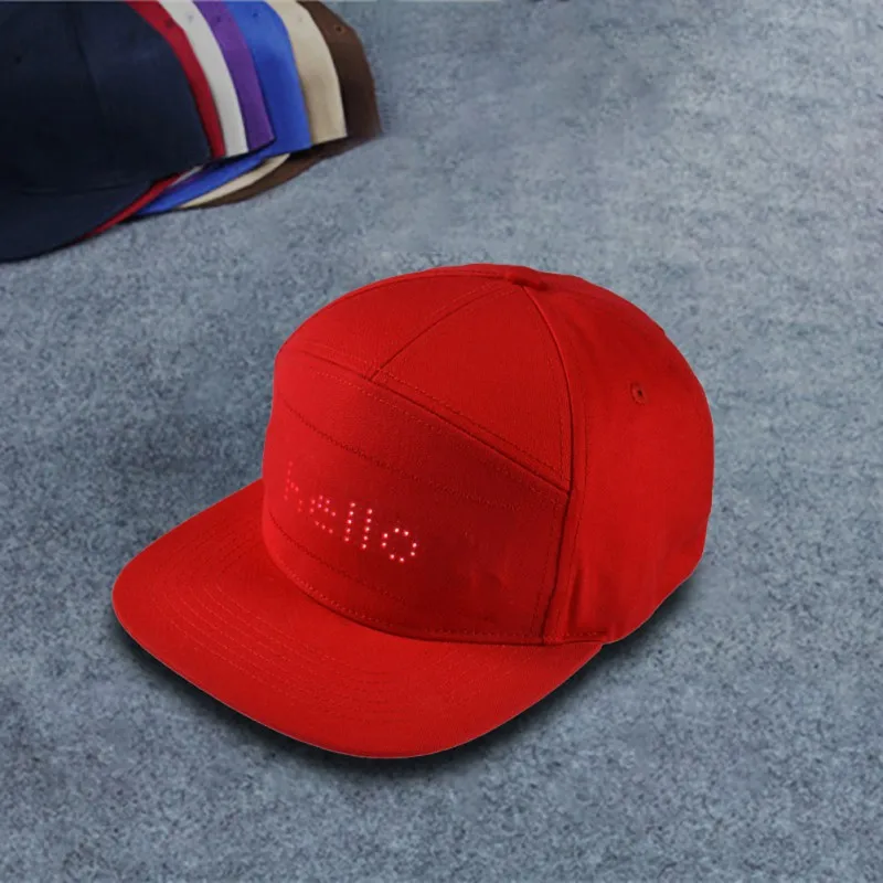 Крутая светодиодная смарт крышка управляемая приложением экран дисплея шляпа