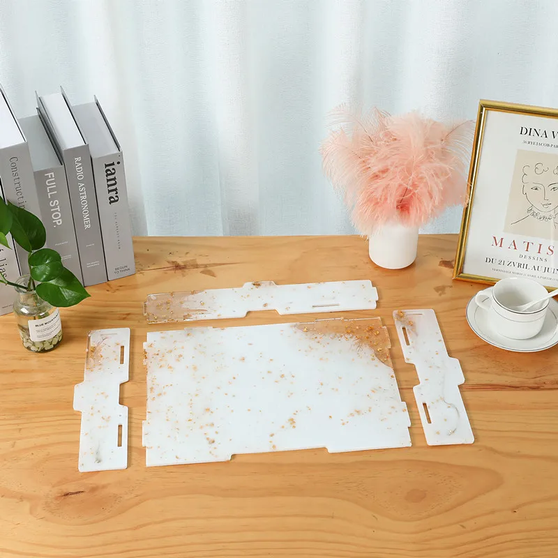 DIY кристальная смола эпоксидная Форма Настольная папка коробка для хранения