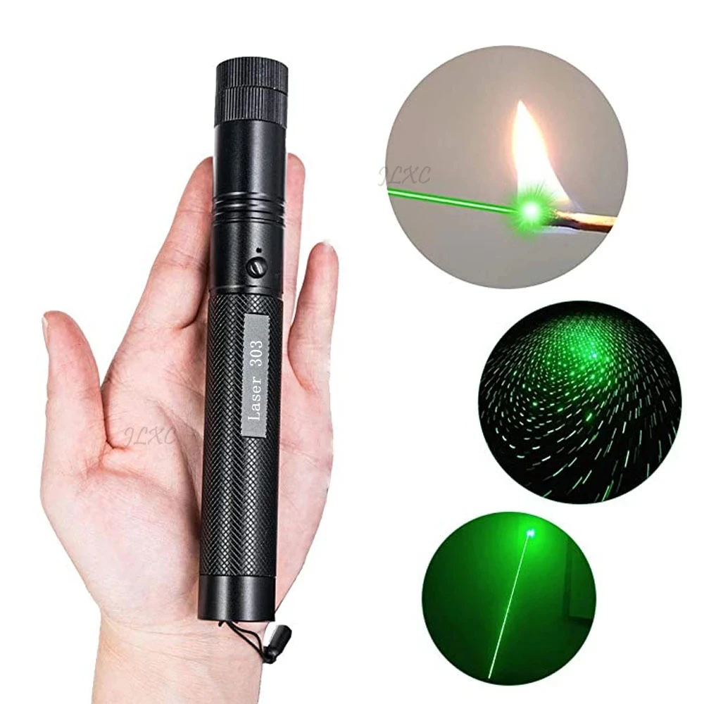 

Green Laser pointer Hight Powerful 10000 m 5mw laser light Adjustable focal length Lazer pen Burning Matches For hunting