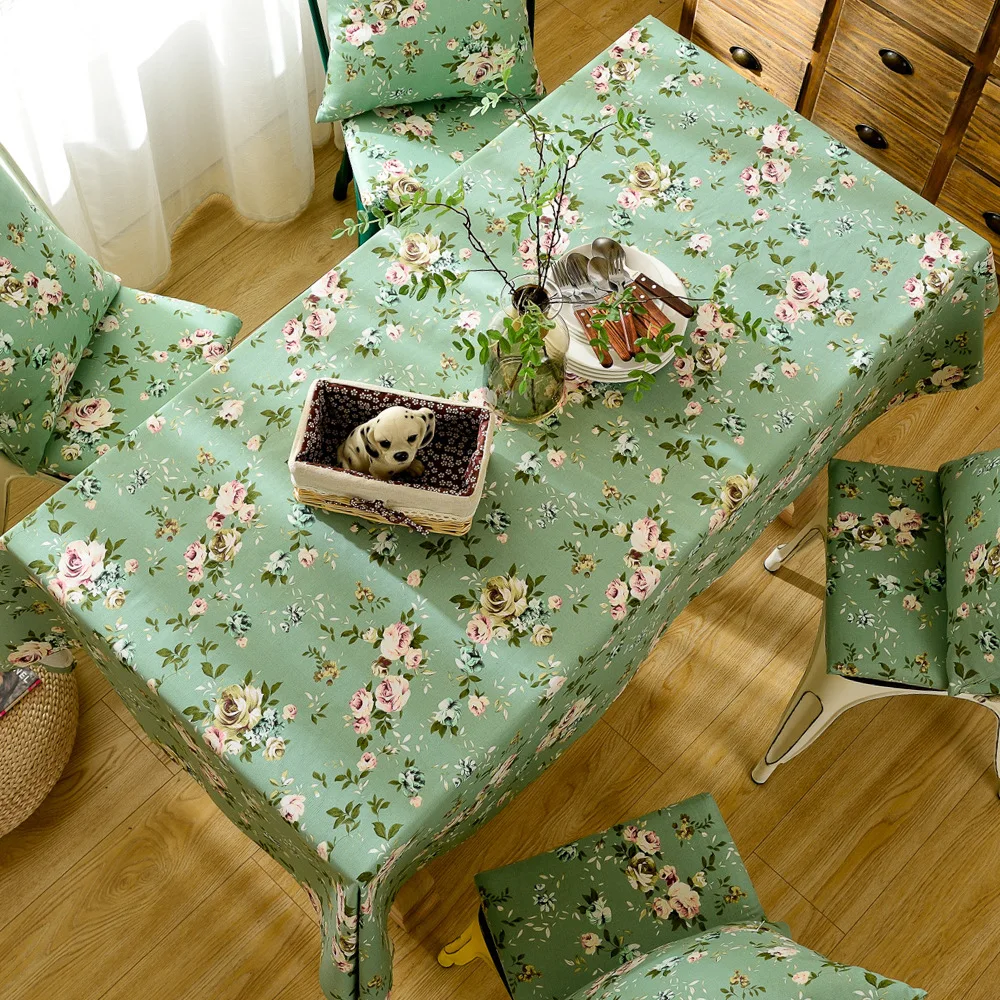 

Anti-Stain Tablecloths for Party Decoration Reusable Green Tablecloth for The Table Covers Track On The Table Dining Home Kitche