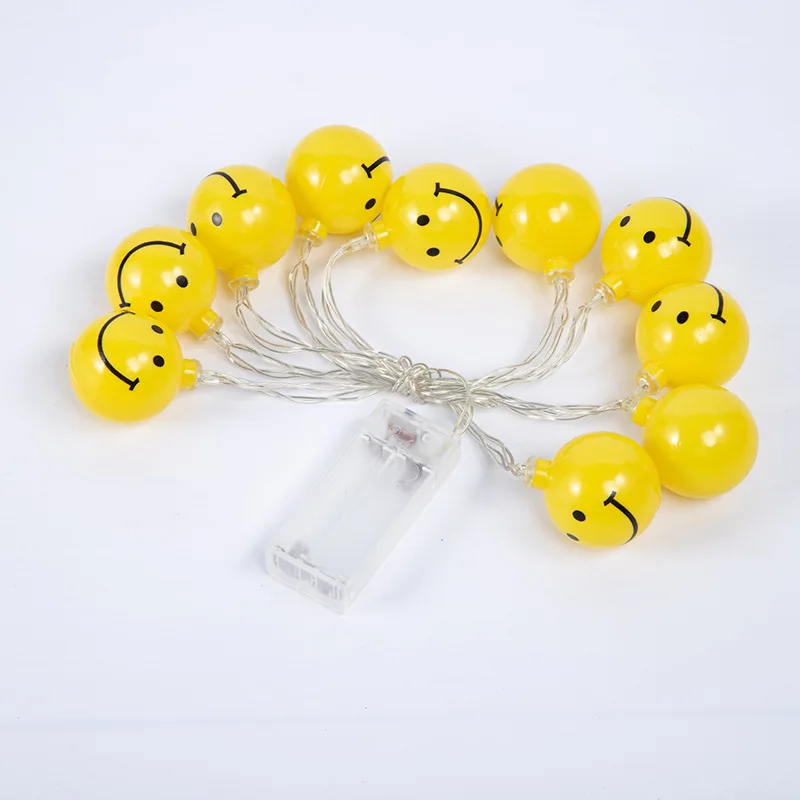 

10 Leds Emo Light Smiley Face Ball Light Lantern Christmas Decorations Light Outdoor Landscape Firefly Lights Fairy Garden