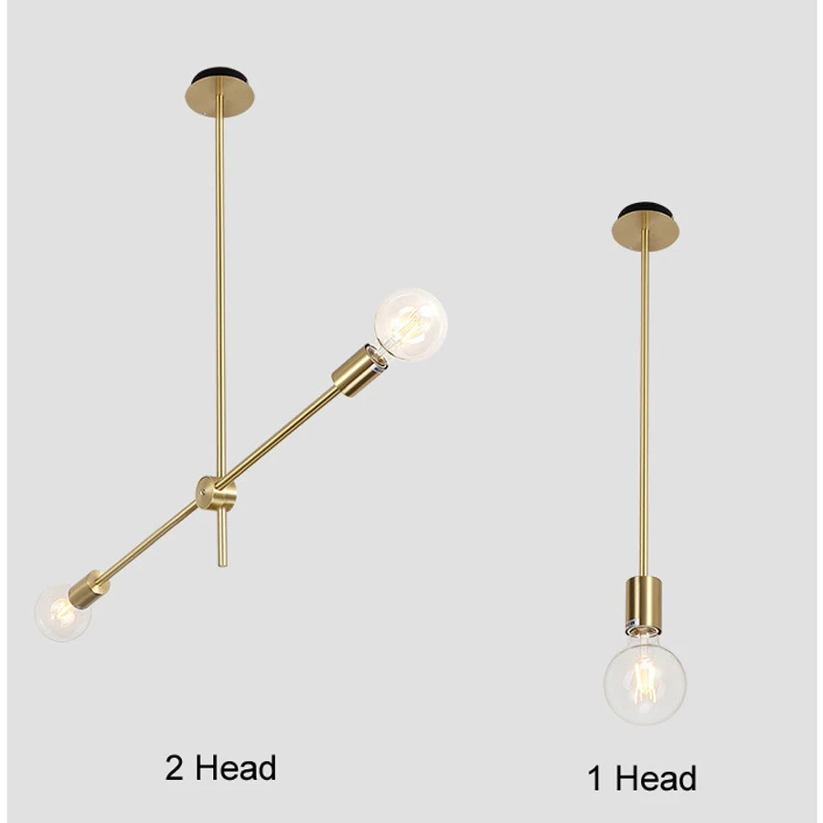 Lámpara de araña Industrial moderna Para cocina y Sala de estar, Lustres Para Sala de estar, nórdica, E27, Oro Negro, arañas LED