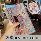 Детские разноцветные эластичные резинки для волос, для девочек