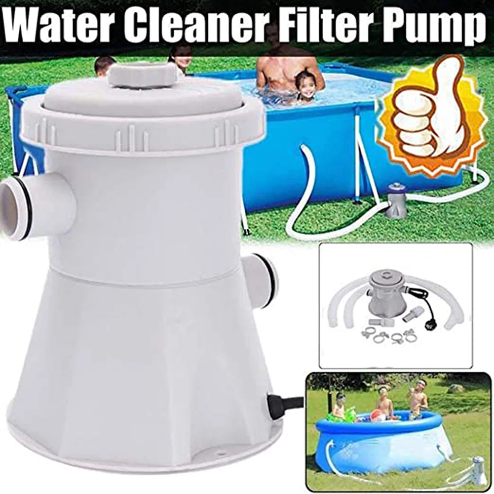 

Electric Swimming Pool Cartridge Filter Pump For Above Ground Pools Cleaning Tool Paddling Pool Water Pump Filter Kit 240V