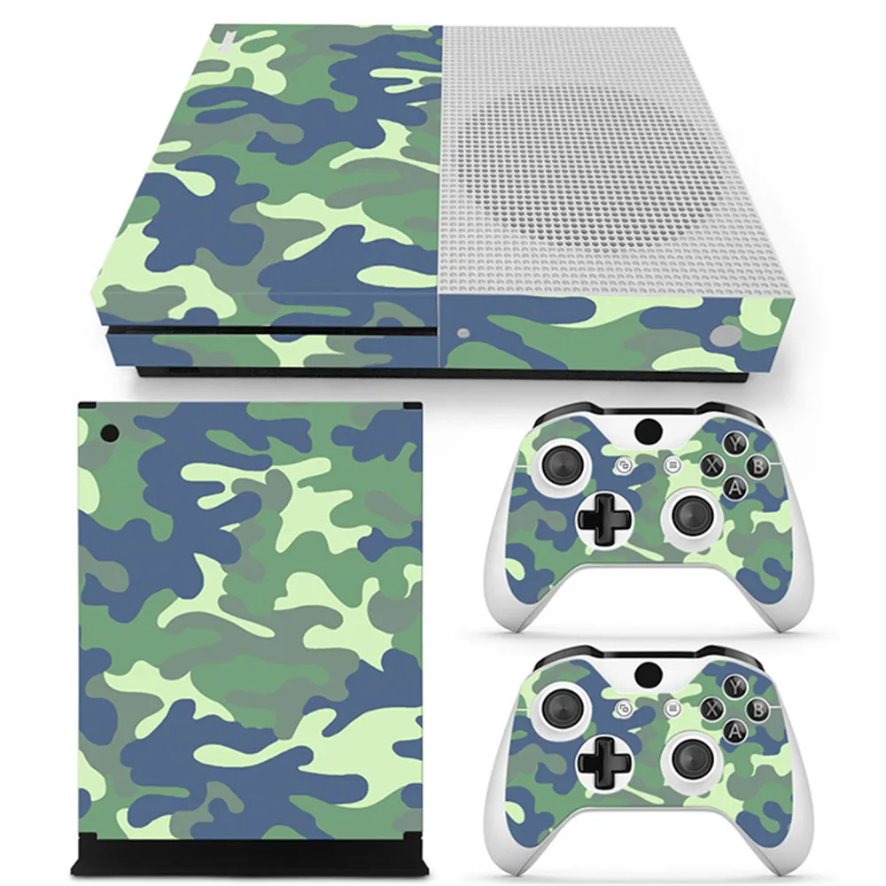 Виниловая обложка наклейка для консоли Xbox One S и 2 чехла контроллеров | Электроника