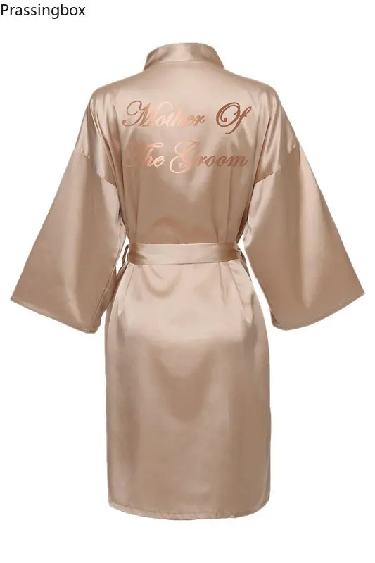 Satin Silk Robes for Women  Wedding Robe Bride Bridesmaid Dressing Gown Bridesmaid Rose Gold Letter Print Robe