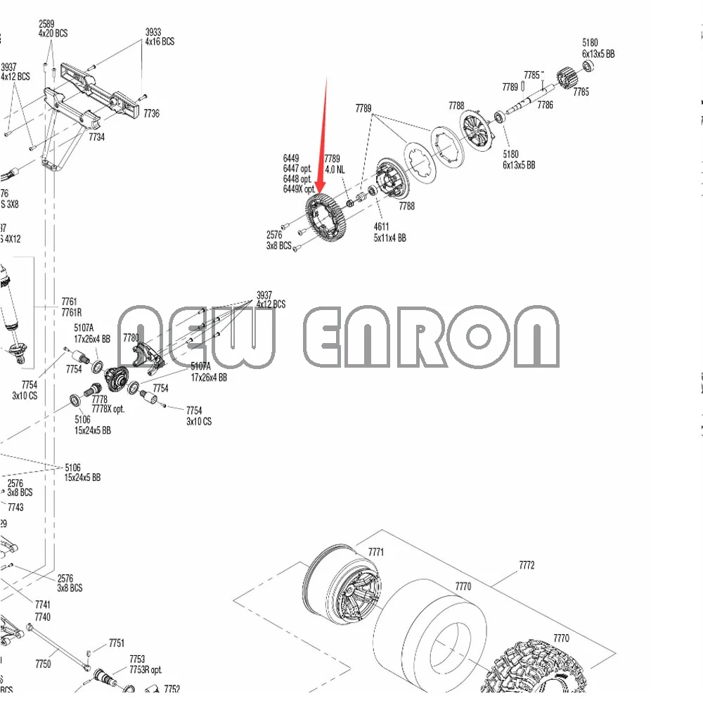 Новинка ENRON #6448 Hot Racing 45 # сталь 50T 1 Mod зубчатая для прямой Traxxas 1/10 E-Revo 2 0 VXL 1/5 X-Maxx 1/7 XO-1