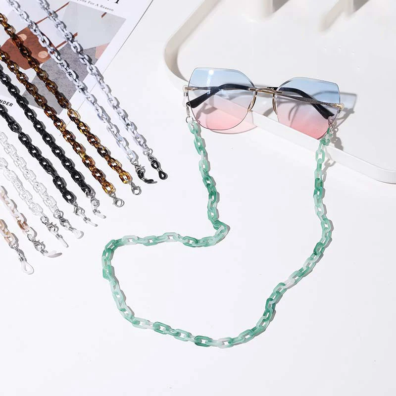 

Акриловая цепочка для очков, нескользящий шнурок, держатель для очков, роскошная декоративная цепочка для очков