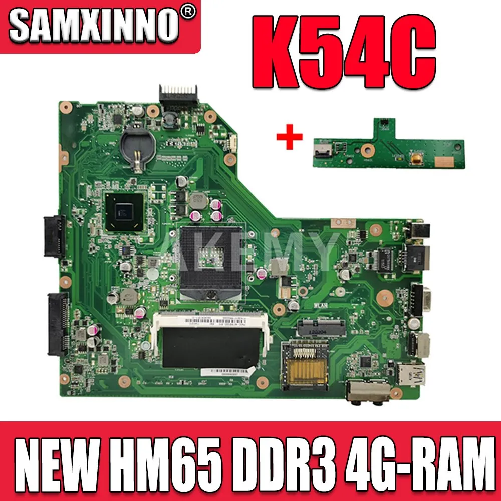 

SAMXINNO K54C REV 2,1 Материнская плата ноутбука для Asus K54C X54C K54L материнская плата PGA989 с HM65 DDR3 4G-RAM