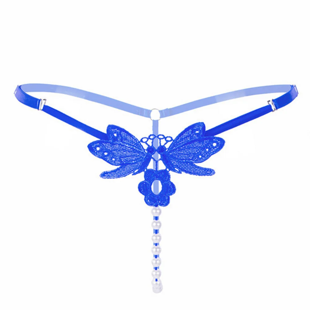 Сексуальные женские стринги с жемчугом женское Бесшовное нижнее белье