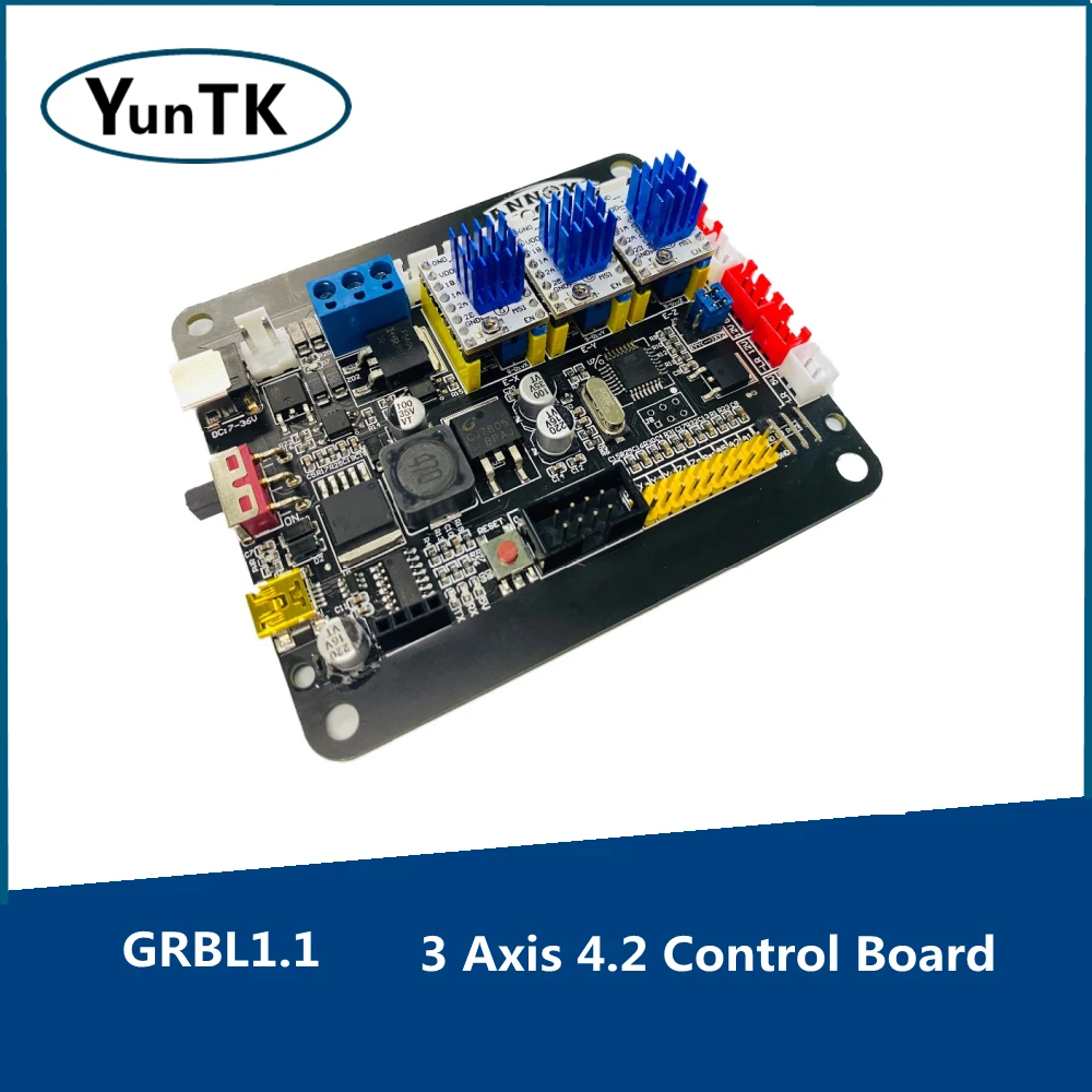 

GRBL1.1 Stepper Motor Driver, 3 Axis 4.2 Control Board ,TMC2208 Driver, Support Offline for CNC3018 Router, Laser Engraver