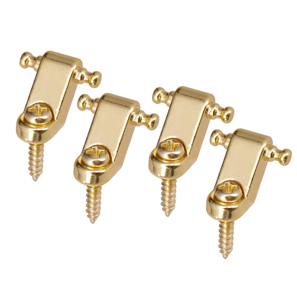 

Набор из 4 прочных роликовая нить для дерева направляющий фиксатор Набор для ST электрогитары, золотой, 0,39x0,11 дюймов