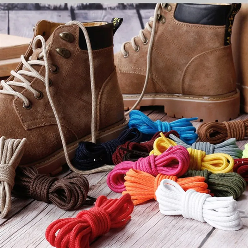 Wholesale 50 Pairs Round Shoelaces Shoe Laces Shoestrings Cord Ropes Boots Shoelace 90cm / 100cm / 120cm/ 140cm / 160cm / 180cm