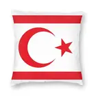 Наволочка в скандинавском стиле с изображением флага Северной Кипра, декоративная наволочка на заказ, 40x40 см, наволочка для гостиной