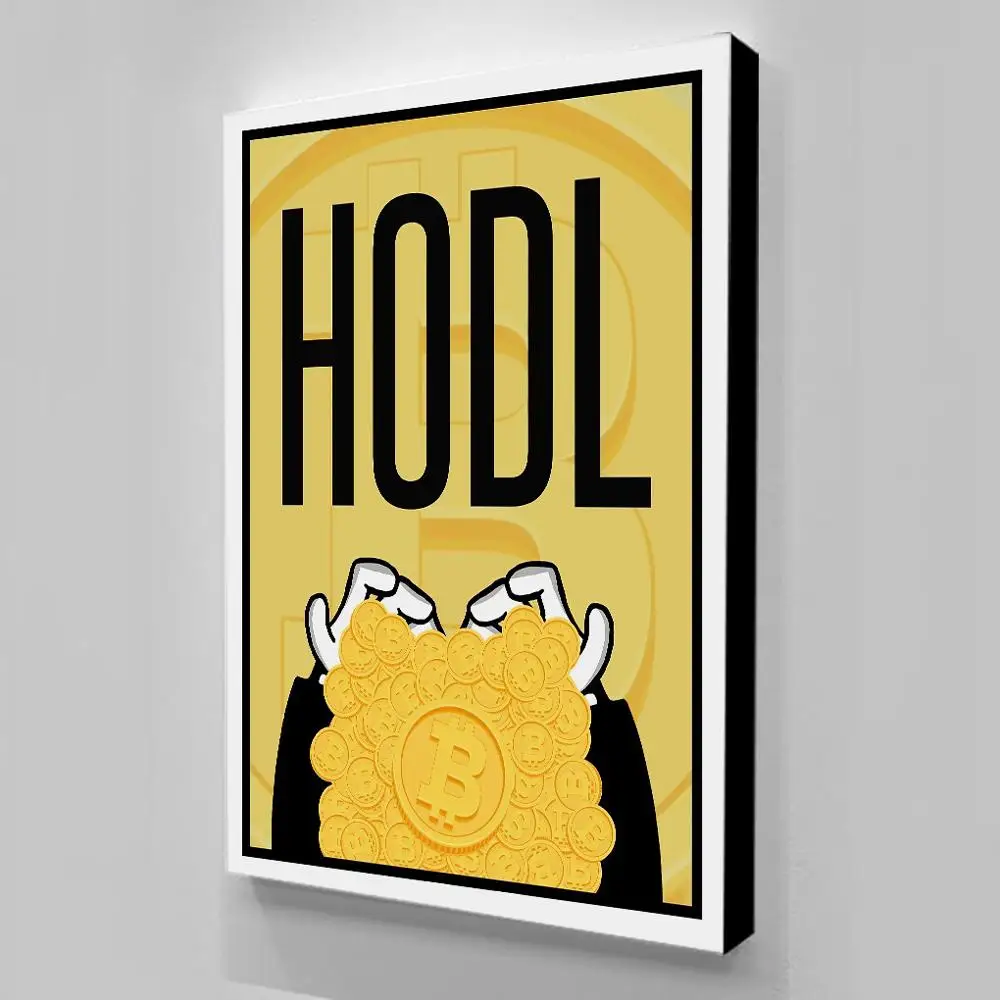 

HD Print Modular Hodl Picture Canvas Painting Bitcoin Poster Currency Home Decoration Money Wall Art Living Room