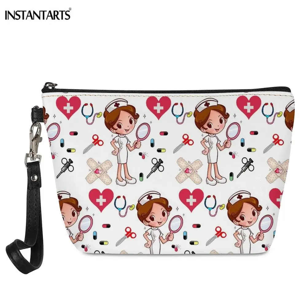 Женская косметичка INSTANTARTS с принтом медсестры милая Повседневная дорожная