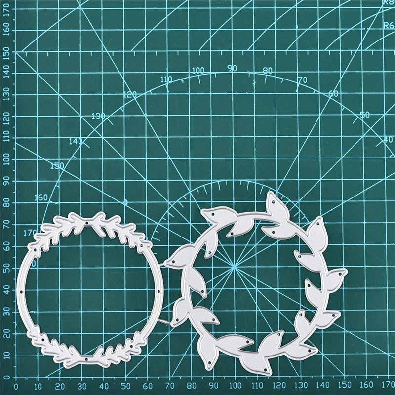 GJCrafts лист металла Вырубные штампы Скрапбукинг слой венок альбом Alinacrafts открыток