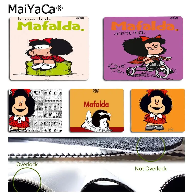 MaiYaCa Высокое качество Мультфильм Mafalda небольшие игровые коврики для мыши