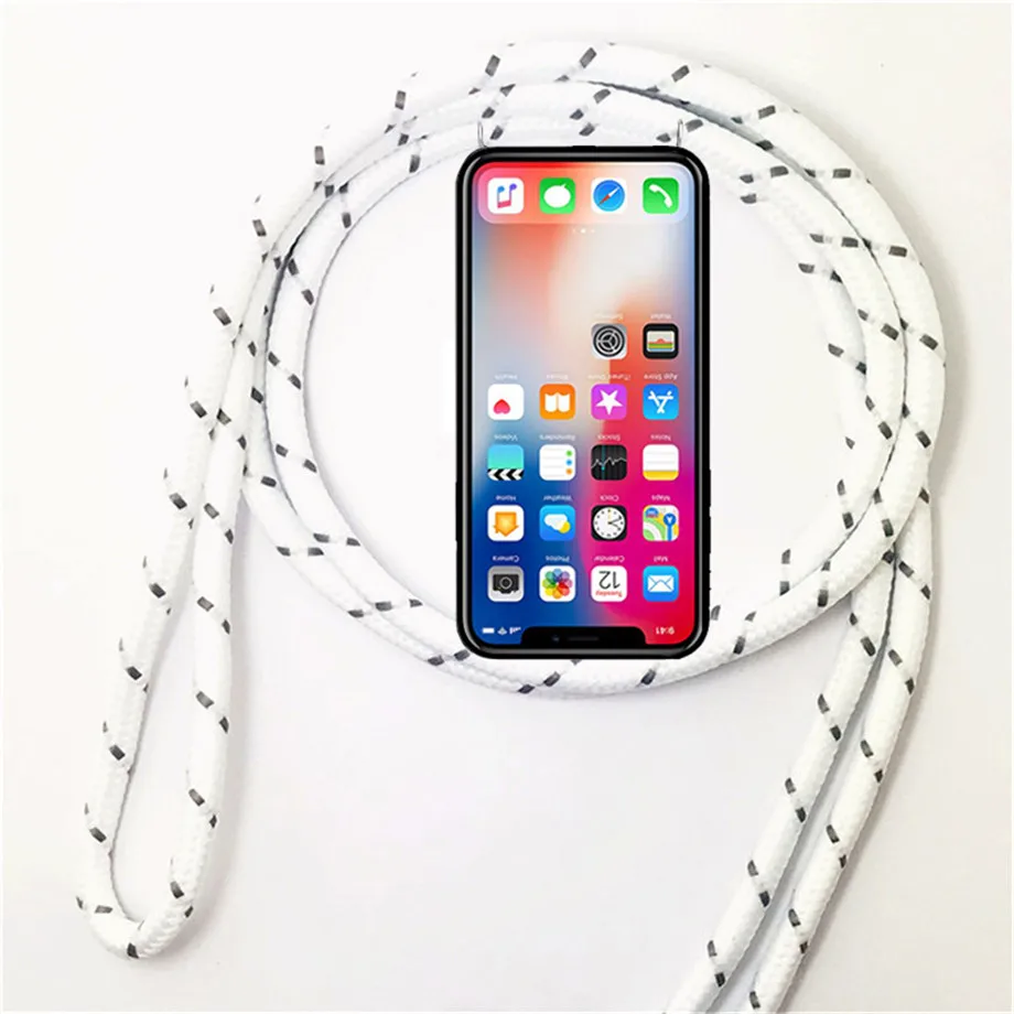 Мягкий чехол с ремешком ожерелье плечо шейный ремешок веревочный шнур для Huawei Nova