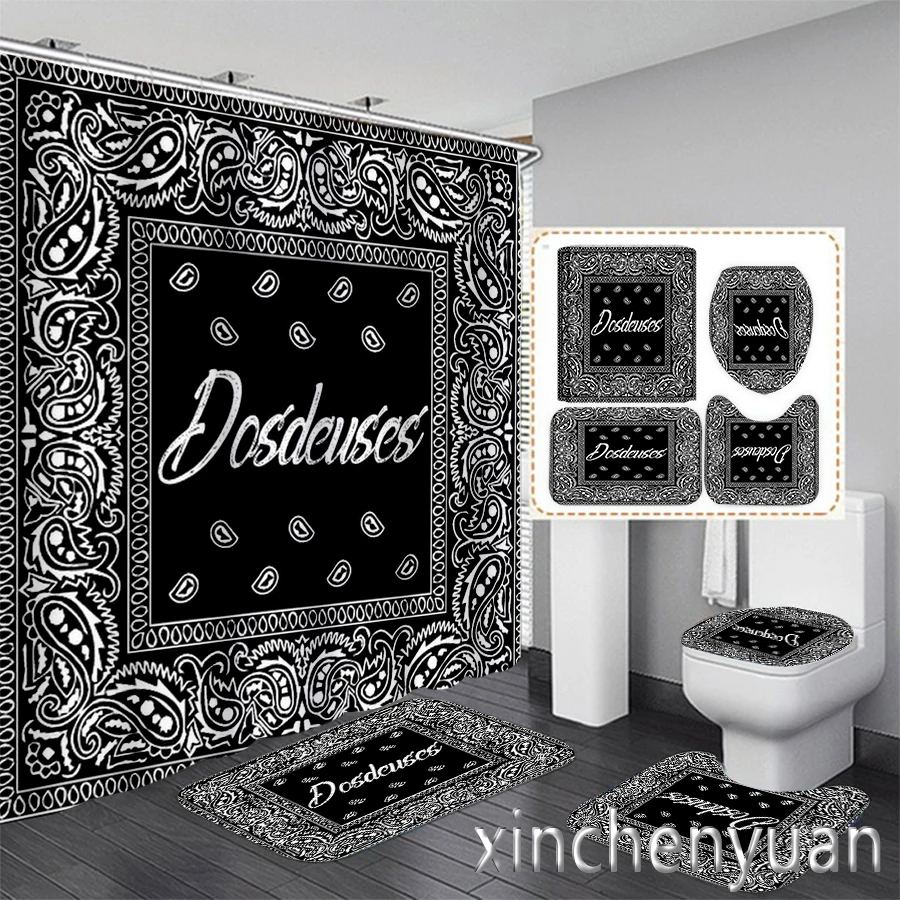 Тюрбан с художественным 3D-принтом водонепроницаемая занавеска для душа в ванную