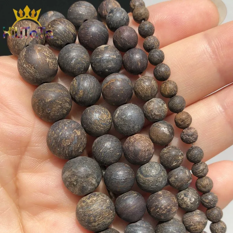 Натуральный Матовый полированный матовый бронзит бусины для самостоятельного