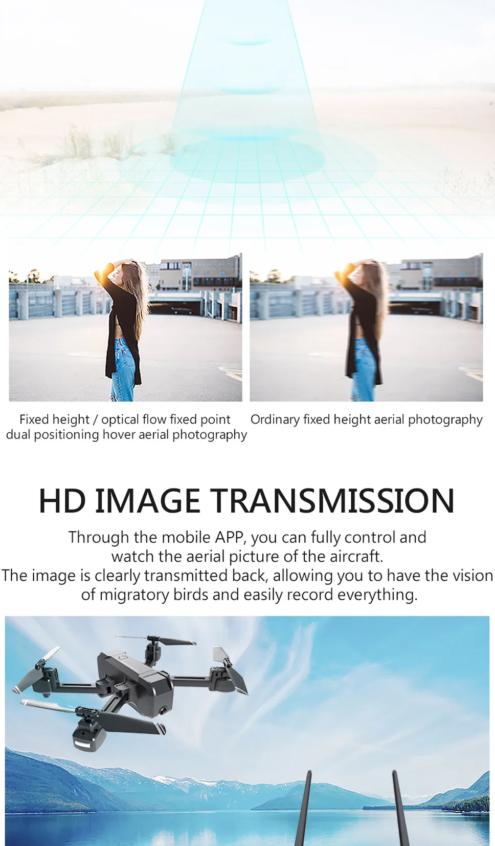 Дрон KF607 wifi FPV RC Drone 4K Камера Ультра HD Двойная камера Дрон Безголовый режим одно касание посадочный Квадрокоптер Дрон с камерой квадрокоптер с камерой вертолет квадракоптер аккумулятор квадрокоптер