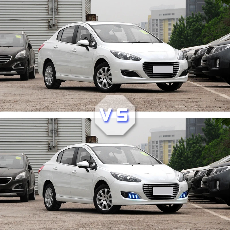 1 пара светодиодные дневные ходовые огни для стайлинга автомобиля DRL с желтыми