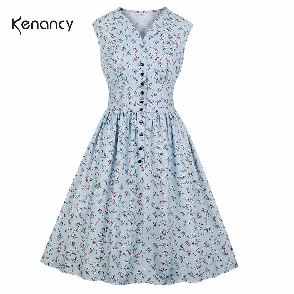 Женское винтажное платье без рукавов с V образным вырезом|Женские платья| |