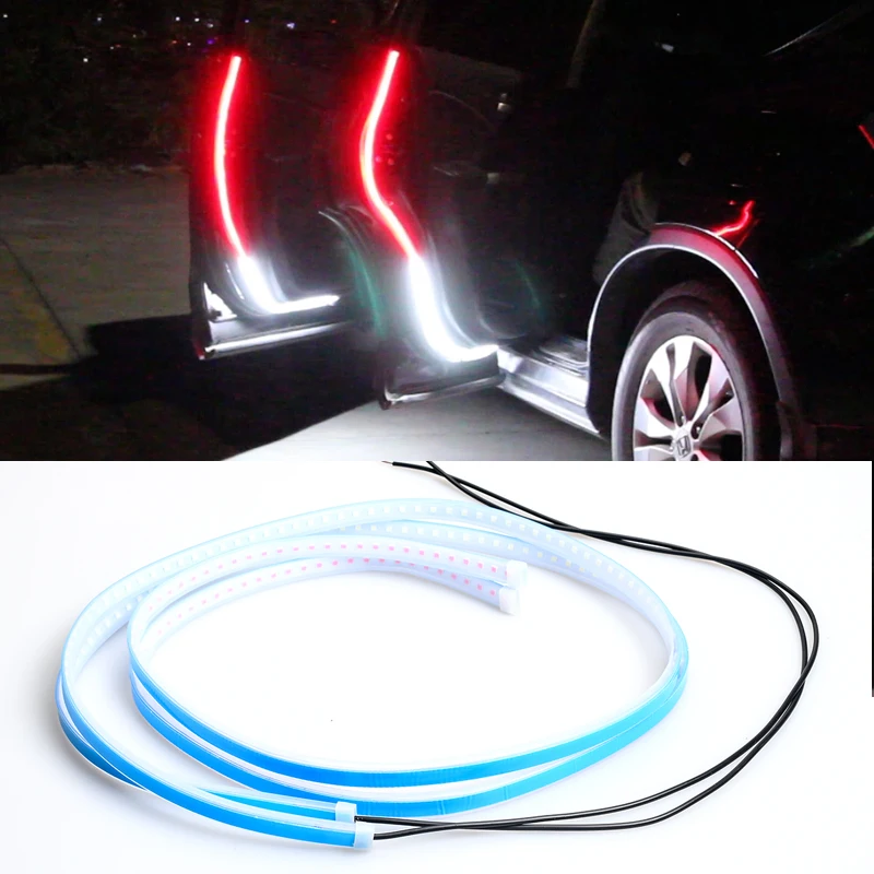 

Car Door Opening Warning LED Lights Strips Anti Rear End Collision Safety Ambient Welcome Flash Universal Accessories 12v Lamp