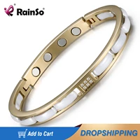 rainso 2021 healthy bracelet trendy unisex bio energy ceramic wrap bracelet bangle negative ions jewelry sister gift