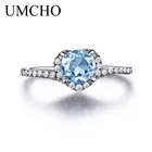 Женские кольца из стерлингового серебра 925 пробы с сердечком UMCHO, Подарочные ювелирные украшения на День святого Валентина