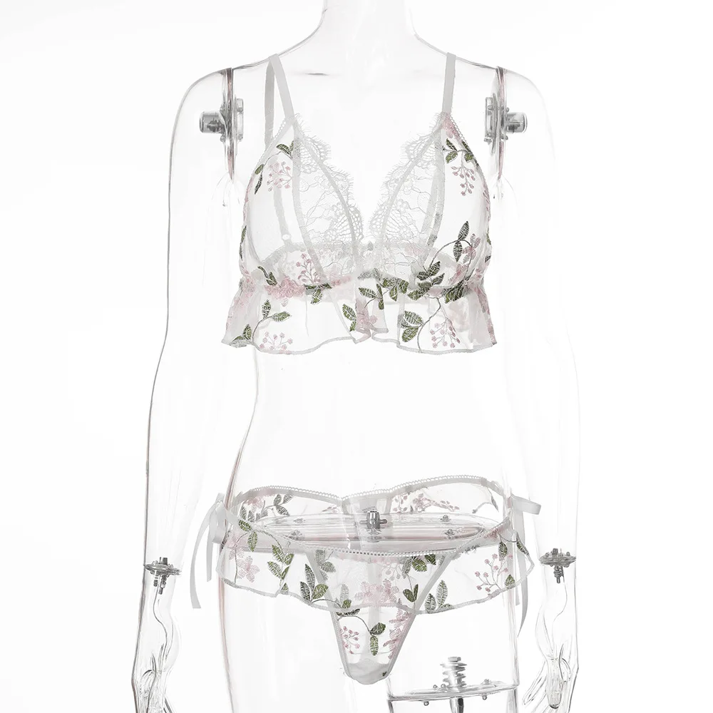 

Women Clothing Lingerie Set Sexy Women Plus Size Lingerie Corset Lace Floral Bralette Bra Two Piece Underwear Sexy Lingerie